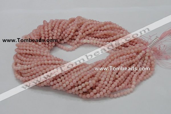 CAS02 15.5 inches 4mm round pink angel skin gemstone beads