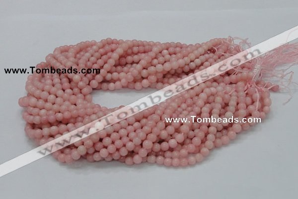 CAS03 15.5 inches 6mm round pink angel skin gemstone beads