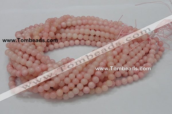 CAS04 15.5 inches 8mm round pink angel skin gemstone beads