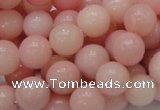 CAS06 15.5 inches 12mm round pink angel skin gemstone beads