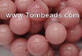 CAS07 15.5 inches 14mm round pink angel skin gemstone beads