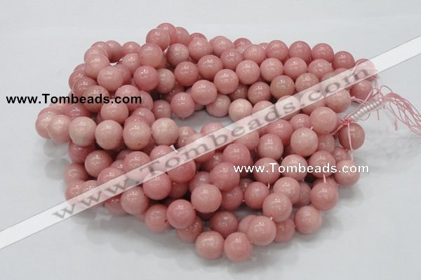 CAS07 15.5 inches 14mm round pink angel skin gemstone beads