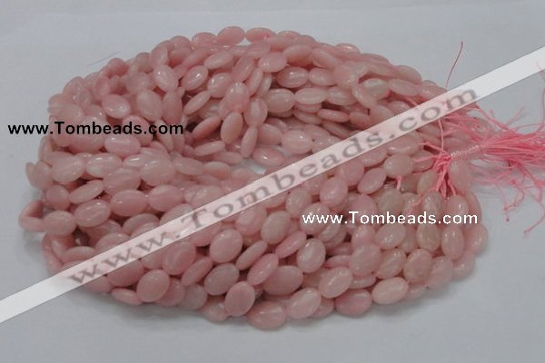 CAS20 15.5 inches 10*14mm oval pink angel skin gemstone beads