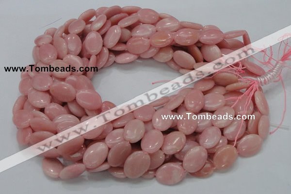 CAS21 15.5 inches 14*18mm oval pink angel skin gemstone beads