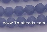 CAS211 15.5 inches 8mm faceted nuggets blue angel skin gemstone beads