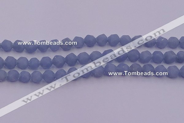 CAS213 15.5 inches 12mm faceted nuggets blue angel skin gemstone beads