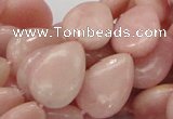 CAS26 15.5 inches 12*18mm flat teardrop pink angel skin gemstone beads