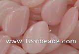 CAS27 15.5 inches 18*24mm twisted teardrop pink angel skin gemstone beads