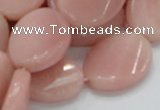 CAS28 15.5 inches 18*25mm twisted oval pink angel skin gemstone beads