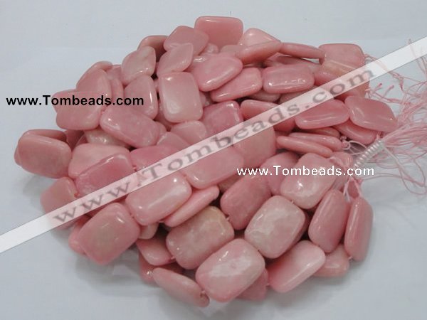 CAS30 15.5 inches 20*30mm rectangle pink angel skin gemstone beads