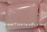 CAS31 15.5 inches 30*40mm rectangle pink angel skin gemstone beads