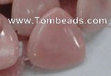 CAS32 15.5 inches 30*30mm triangle pink angel skin gemstone beads