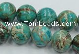 CAT02 15.5 inches 16mm round natural aqua terra jasper beads