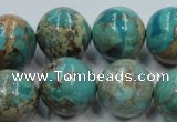 CAT03 15.5 inches 18mm round natural aqua terra jasper beads