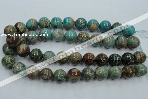 CAT03 15.5 inches 18mm round natural aqua terra jasper beads