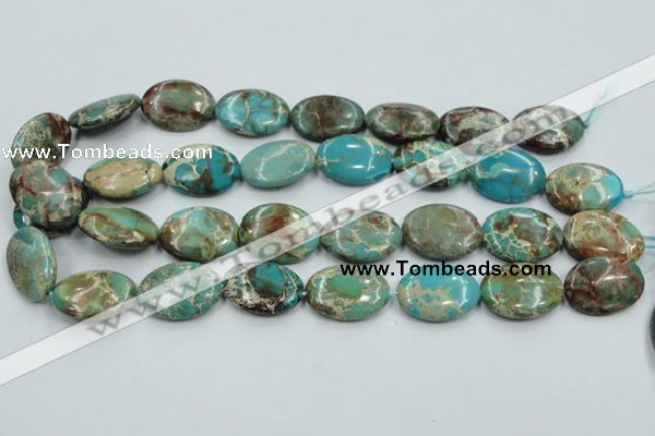 CAT09 15.5 inches 18*25mm oval natural aqua terra jasper beads