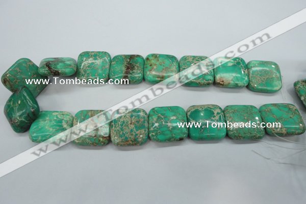 CAT108 15.5 inches 25*25mm square dyed natural aqua terra jasper beads