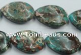 CAT12 15.5 inches 18*25mm flat teardrop natural aqua terra jasper beads