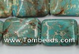 CAT16 15.5 inches 18*25mm rectangle natural aqua terra jasper beads