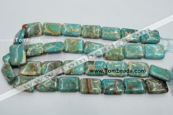 CAT16 15.5 inches 18*25mm rectangle natural aqua terra jasper beads