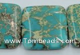 CAT19 15.5 inches 30*30mm square natural aqua terra jasper beads