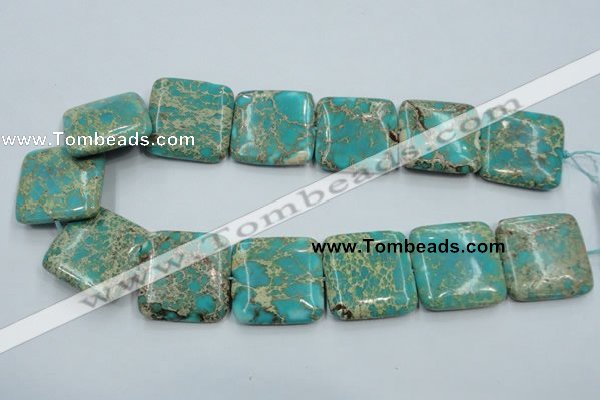 CAT19 15.5 inches 30*30mm square natural aqua terra jasper beads