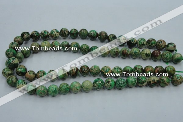 CAT221 15.5 inches 14mm round dyed natural aqua terra jasper beads
