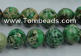 CAT222 15.5 inches 16mm round dyed natural aqua terra jasper beads