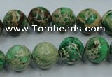 CAT223 15.5 inches 18mm round dyed natural aqua terra jasper beads