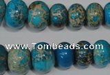 CAT302 15.5 inches 7*10mm – 15*20mm rondelle dyed aqua terra jasper beads