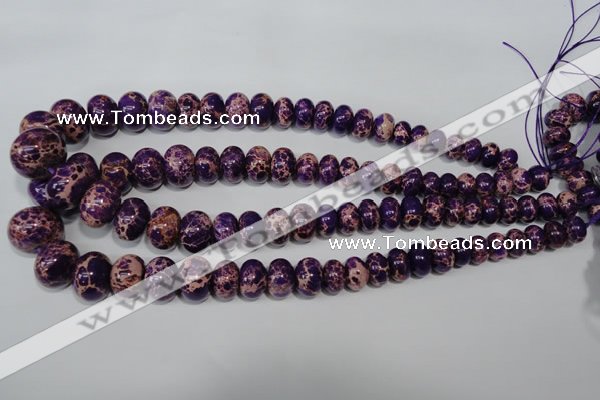 CAT303 15.5 inches 7*10mm – 15*20mm rondelle dyed aqua terra jasper beads