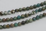 CAT5001 15.5 inches 4mm round natural aqua terra jasper beads