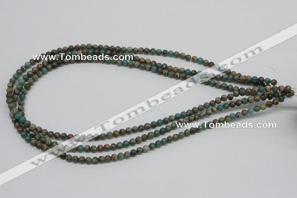 CAT5001 15.5 inches 4mm round natural aqua terra jasper beads