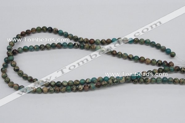 CAT5002 15.5 inches 6mm round natural aqua terra jasper beads