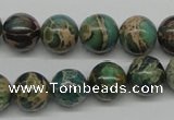 CAT5005 15.5 inches 12mm round natural aqua terra jasper beads