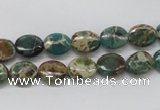 CAT5010 15.5 inches 8*10mm oval natural aqua terra jasper beads