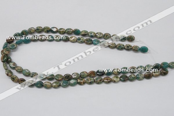 CAT5010 15.5 inches 8*10mm oval natural aqua terra jasper beads