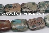 CAT5016 15.5 inches 13*18mm rectangle natural aqua terra jasper beads