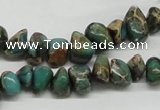 CAT5019 15.5 inches 8*12mm nuggets natural aqua terra jasper chip beads