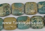 CAT5026 15.5 inches 16*16mm square natural aqua terra jasper beads