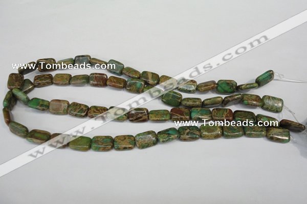 CAT5040 15.5 inches 10*14mm rectangle natural aqua terra jasper beads