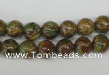 CAT5050 15.5 inches 8mm round natural aqua terra jasper beads