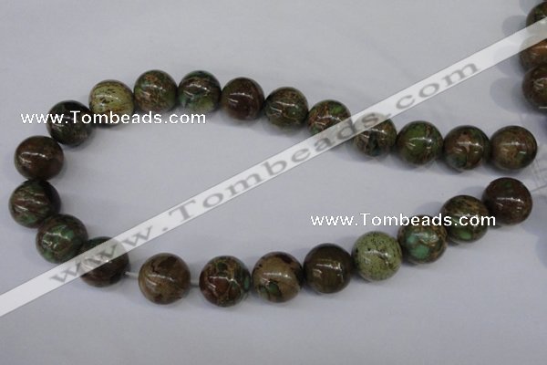 CAT5055 15.5 inches 18mm round natural aqua terra jasper beads