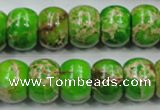 CAT56 15.5 inches 12*16mm rondelle dyed natural aqua terra jasper beads