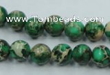 CAT58 15.5 inches 10mm round dyed natural aqua terra jasper beads