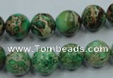 CAT59 15.5 inches 12mm round dyed natural aqua terra jasper beads