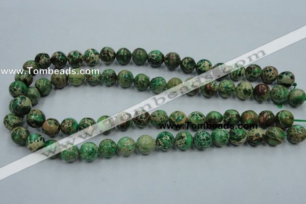 CAT59 15.5 inches 12mm round dyed natural aqua terra jasper beads