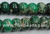 CAT60 15.5 inches 10*14mm rondelle dyed natural aqua terra jasper beads