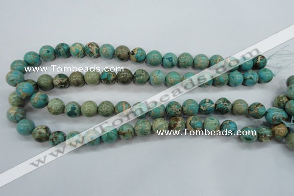 CAT76 15.5 inches 12mm round dyed natural aqua terra jasper beads