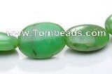 CAU17 12*16mm flat oval australia chrysoprase beads Wholesale